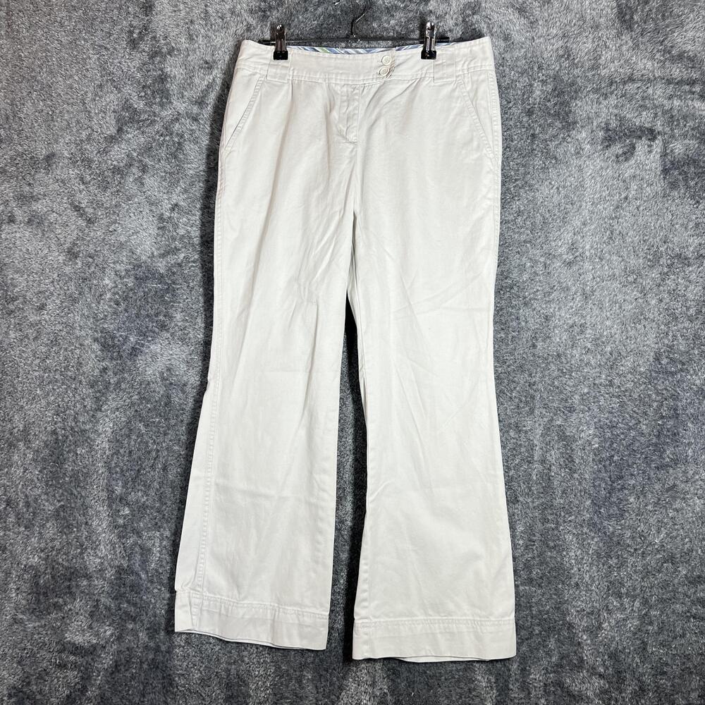 Jamaica Bay Pants Womens 8P Beige Chino Relaxed Fit Pockets 28 Inseam Casual